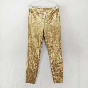 New York & Company Gold High Rise Dry Clean Skinny Pants 1211